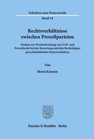 Rechtsverhältnisse zwischen Prozeßparteien.