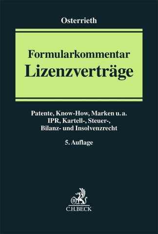 Formularkommentar Lizenzverträge