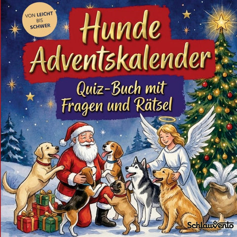 Hunde-Adventskalender: Quiz-Buch mit Fragen und Rätsel