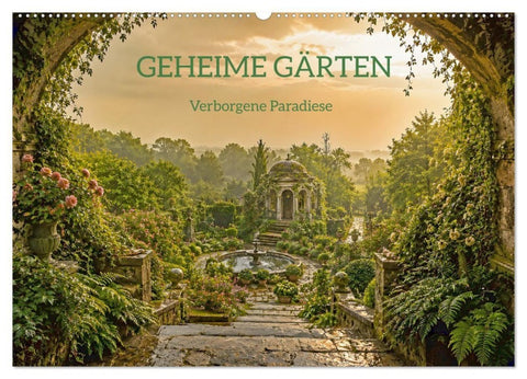 GEHEIME GÄRTEN - Verborgene Paradiese (Wandkalender 2027 DIN A2 quer), CALVENDO Monatskalender
