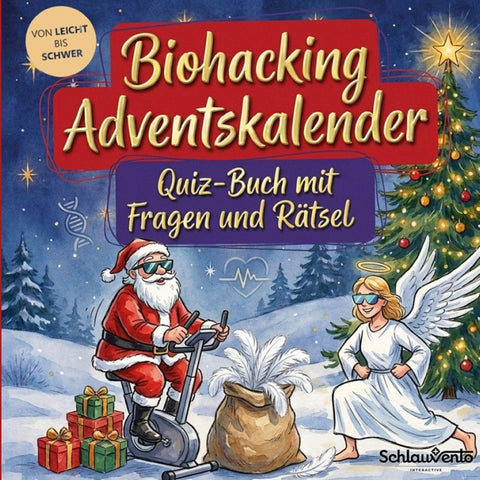 Biohacking-Adventskalender: Quiz-Buch mit Fragen und Rätsel