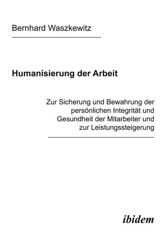 Humanisierung der Arbeit