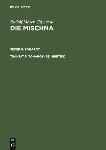 Toharot (Reinheiten)