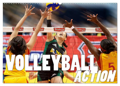 Volleyball Action (Wandkalender 2027 DIN A2 quer), CALVENDO Monatskalender