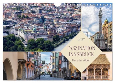 Faszination Innsbruck - Herz der Alpen (Wandkalender 2027 DIN A4 quer), CALVENDO Monatskalender