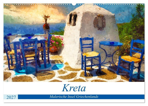 Kreta - Malerische Insel Griechenlands (Wandkalender 2027 DIN A2 quer), CALVENDO Monatskalender