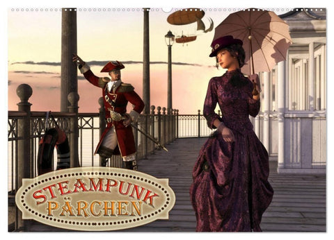 Steampunk Pärchen (Wandkalender 2027 DIN A2 quer), CALVENDO Monatskalender