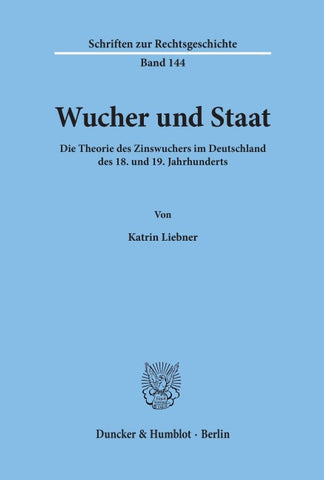 Wucher und Staat.