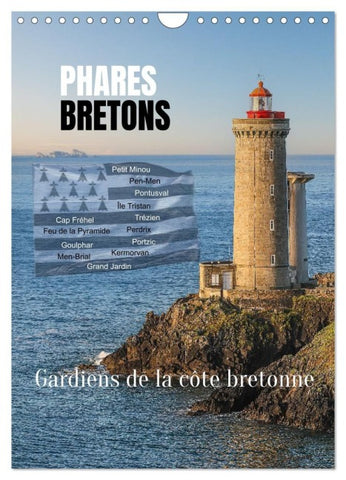 Phares Bretons Gardiens de la côte bretonne (Calendrier mural 2027 DIN A4 horizontal), CALVENDO calendrier mensuel