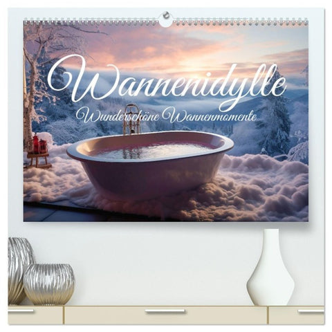Wannenidylle (hochwertiger Premium Wandkalender 2027 DIN A2 quer), Kunstdruck in Hochglanz