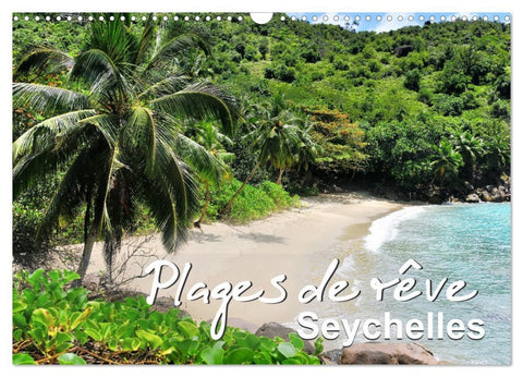 Plages de rêve Seychelles (Calendrier mural 2026 DIN A3 vertical), CALVENDO calendrier mensuel