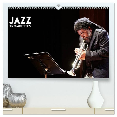 Jazz Trompettes (Calendrier mural haut de gamme 2027 DIN A2 vertical), CALVENDO calendrier mensuel
