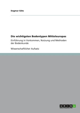 Die wichtigsten Bodentypen Mitteleuropas