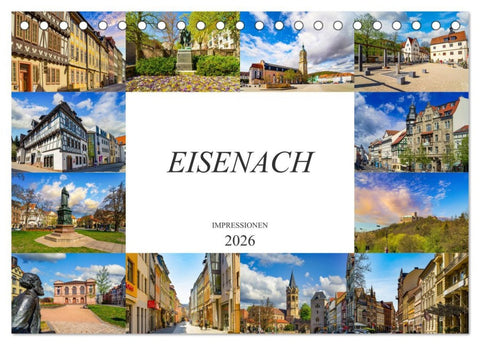 Eisenach Impressionen (Tischkalender 2026 DIN A5 quer), CALVENDO Monatskalender