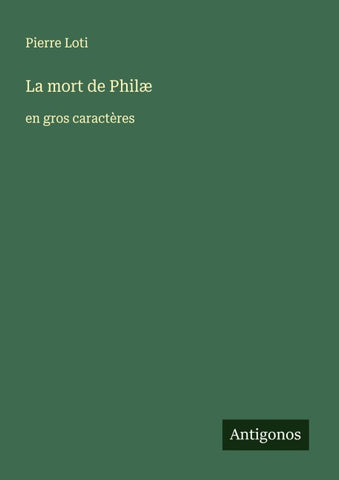 La mort de Philæ