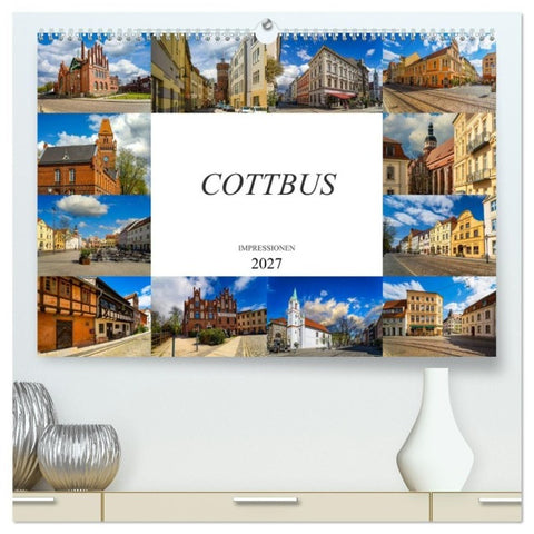 Cottbus Impressionen (hochwertiger Premium Wandkalender 2027 DIN A2 quer), Kunstdruck in Hochglanz