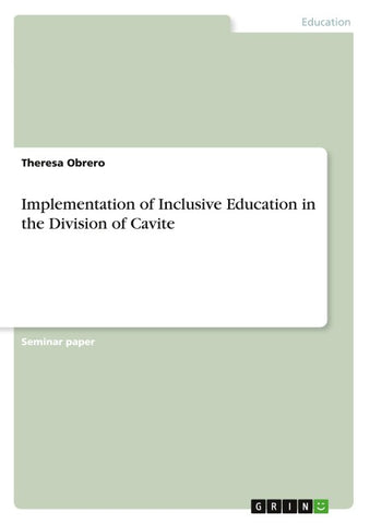 Implementation of Inclusive Education in the Division of Cavite