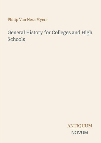 General History for Colleges and High Schools