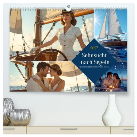 Sehnsucht nach Segeln (hochwertiger Premium Wandkalender 2027 DIN A2 quer), Kunstdruck in Hochglanz