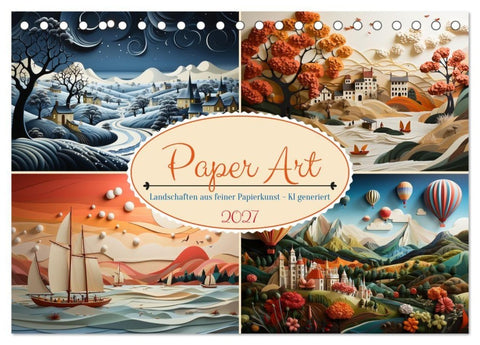 Paper Art (Tischkalender 2027 DIN A5 quer), CALVENDO Monatskalender