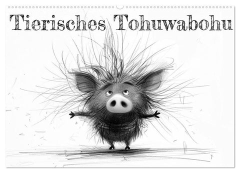 Tierisches Tohuwabohu (Wandkalender 2027 DIN A2 quer), CALVENDO Monatskalender