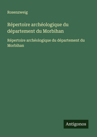 Répertoire archéologique du département du Morbihan