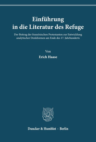 Einführung in die Literatur des Refuge.
