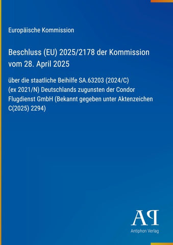 Beschluss (EU) 2025/2178 der Kommission vom 28. April 2025