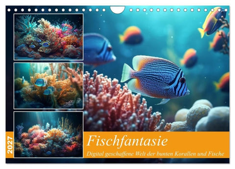Fischfantasie (Wandkalender 2027 DIN A4 quer), CALVENDO Monatskalender