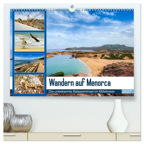 Wandern auf Menorca (hochwertiger Premium Wandkalender 2027 DIN A2 quer), Kunstdruck in Hochglanz