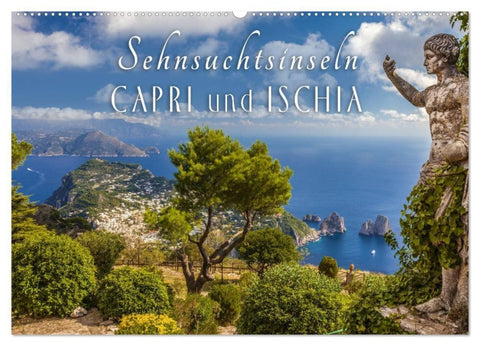 Sehnsuchtsinseln Capri und Ischia (Wandkalender 2026 DIN A2 quer), CALVENDO Monatskalender