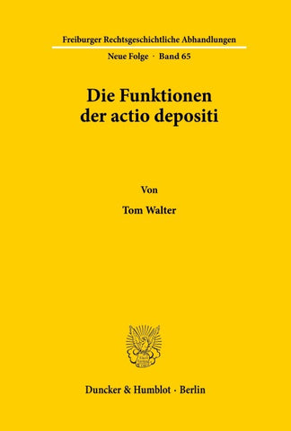 Die Funktionen der actio depositi.