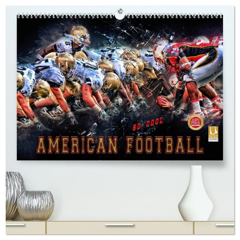 American Football - so cool (hochwertiger Premium Wandkalender 2027 DIN A2 quer), Kunstdruck in Hochglanz