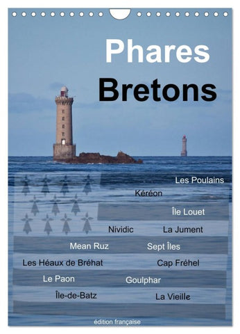 Phares Bretons (Calendrier mural 2026 DIN A4 horizontal), CALVENDO calendrier mensuel