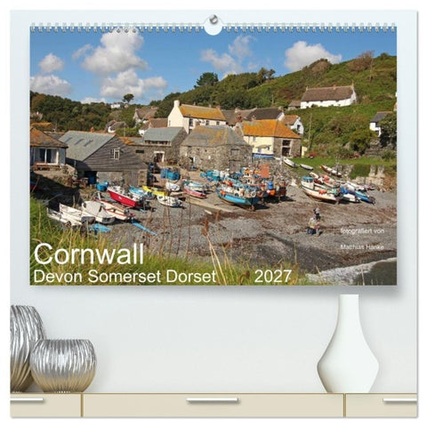 Cornwall - Devon Somerset Dorset (hochwertiger Premium Wandkalender 2027 DIN A2 quer), Kunstdruck in Hochglanz