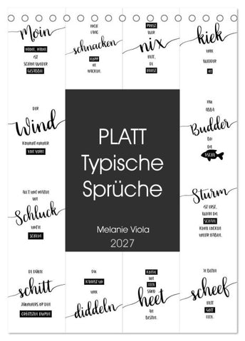 PLATT Typische Sprüche (Tischkalender 2027 DIN A5 hoch), CALVENDO Monatskalender