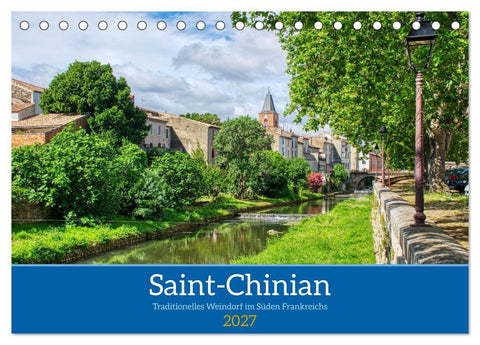 Saint - Chinian - Traditionelles Weindorf im Süden Frankreichs (Tischkalender 2027 DIN A5 quer), CALVENDO Monatskalender