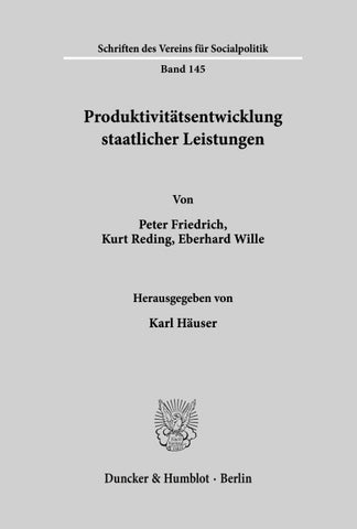 Produktivitätsentwicklung staatlicher Leistungen.