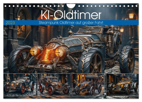 KI-Oldtimer (Wandkalender 2026 DIN A4 quer), CALVENDO Monatskalender