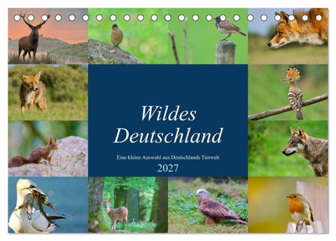 Wildes Deutschland (Tischkalender 2027 DIN A5 quer), CALVENDO Monatskalender
