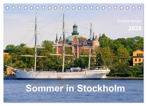 Sommer in Stockholm 2026 (Tischkalender 2026 DIN A5 quer), CALVENDO Monatskalender