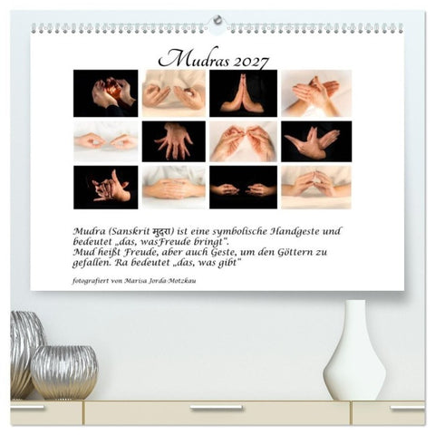 Mudras / 2027 (hochwertiger Premium Wandkalender 2027 DIN A2 quer), Kunstdruck in Hochglanz