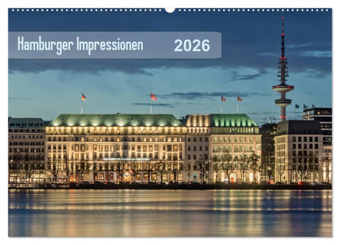 Hamburger Impressionen 2026 (Wandkalender 2026 DIN A2 quer), CALVENDO Monatskalender