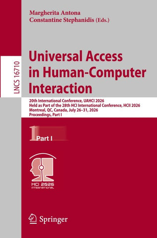 Universal Access in Human-Computer Interaction