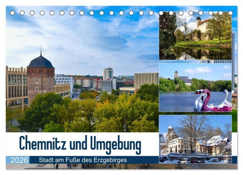 Chemnitz und Umgebung (Tischkalender 2026 DIN A5 quer), CALVENDO Monatskalender