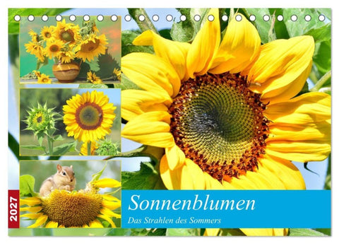Sonnenblumen. Das Strahlen des Sommers (Tischkalender 2027 DIN A5 quer), CALVENDO Monatskalender