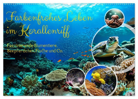 Farbenfrohes Leben im Korallenriff (Wandkalender 2027 DIN A2 quer), CALVENDO Monatskalender
