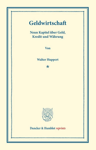 Geldwirtschaft