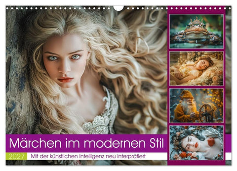 Märchen im modernen Stil (Wandkalender 2027 DIN A3 quer), CALVENDO Monatskalender