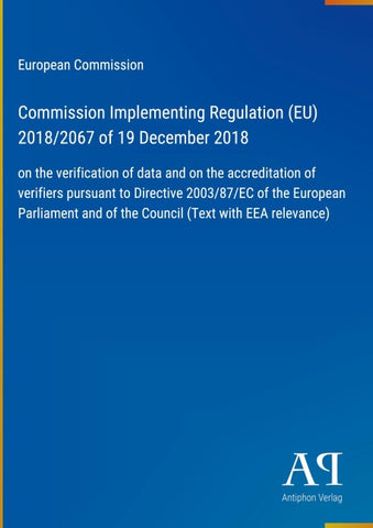 Commission Implementing Regulation (EU) 2018/2067 of 19 December 2018